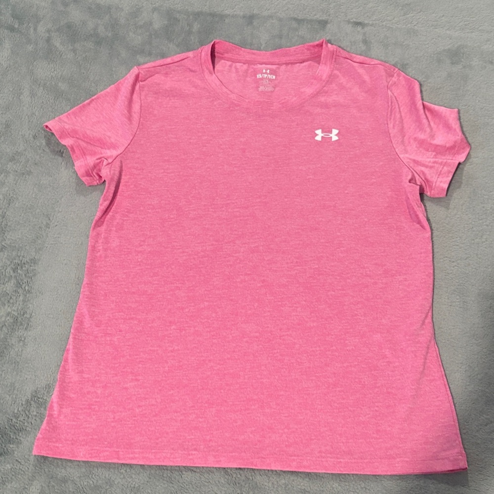 Under Armour Heathered Pink Tee